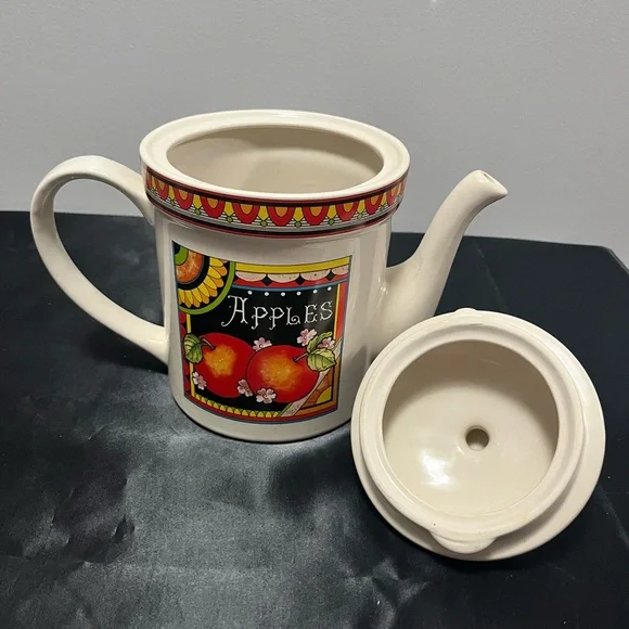 Colorful Apple Design Teapot - Picture 4 of 5